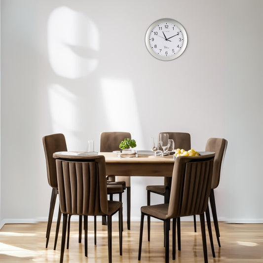 CLOXON Funkwanduhr 30 cm silber