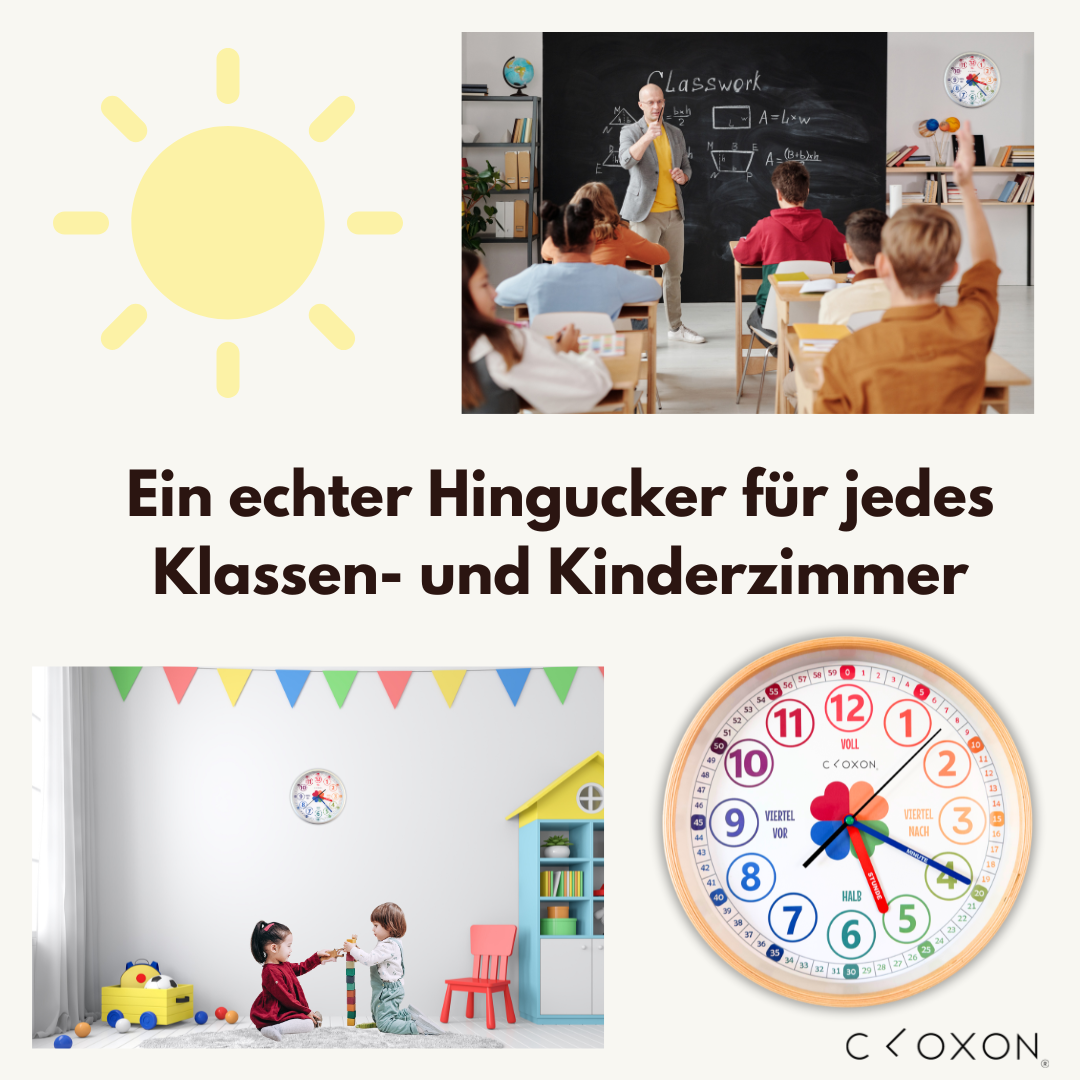 CLOXON Kinderuhr zum Lernen der Uhrzeit