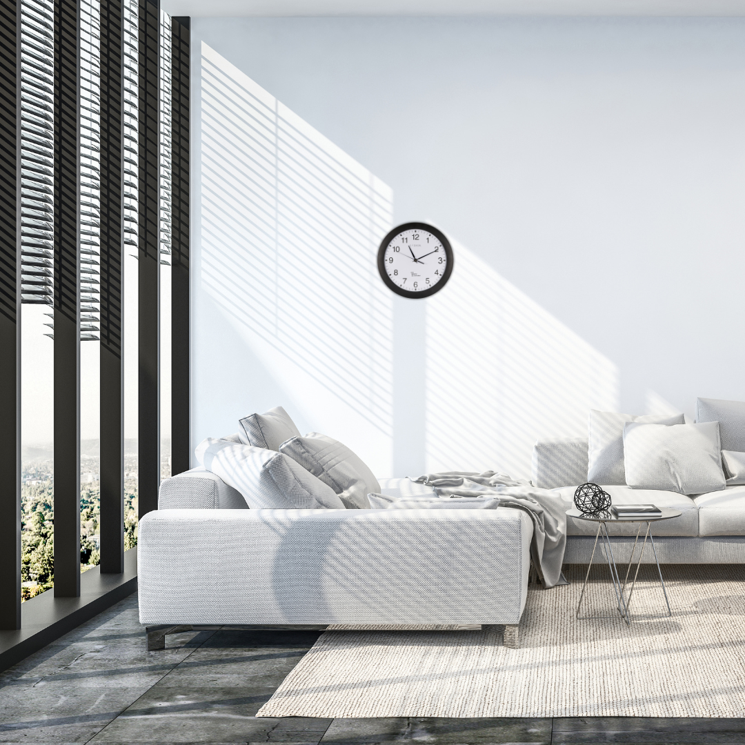 CLOXON Funkwanduhr 30 cm schwarz