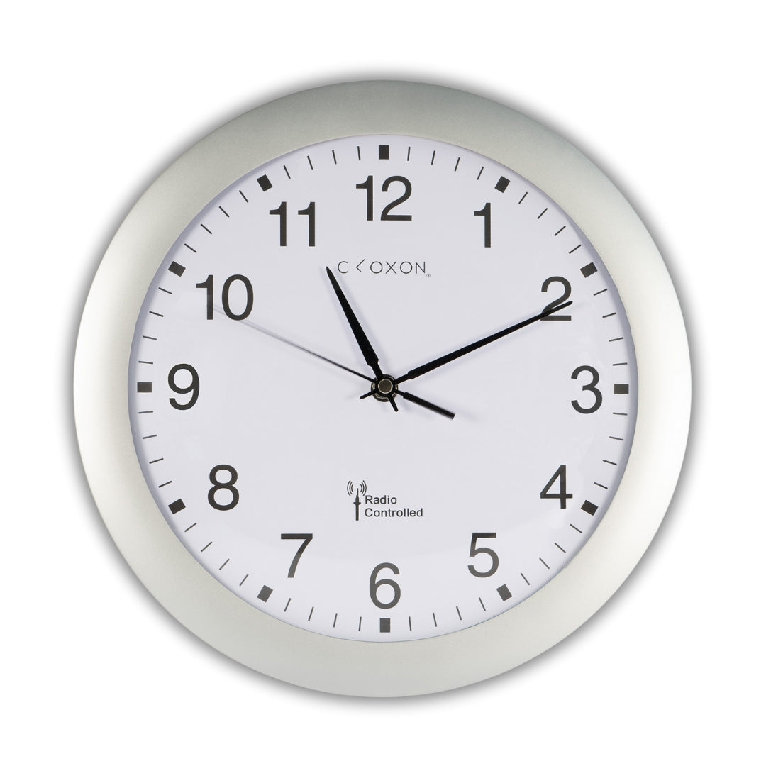 CLOXON Funkwanduhr 30 cm silber