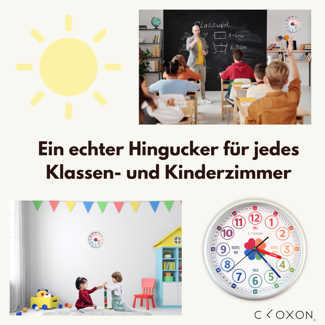 CLOXON Kinderuhr zum Lernen der Uhrzeit