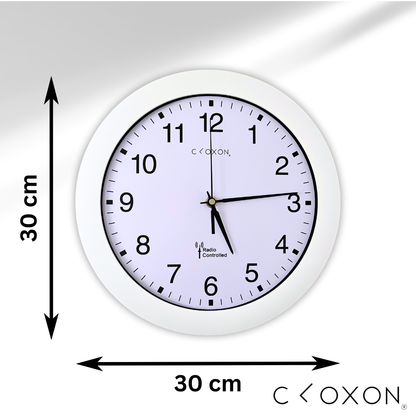 CLOXON Funkwanduhr 30cm weiss